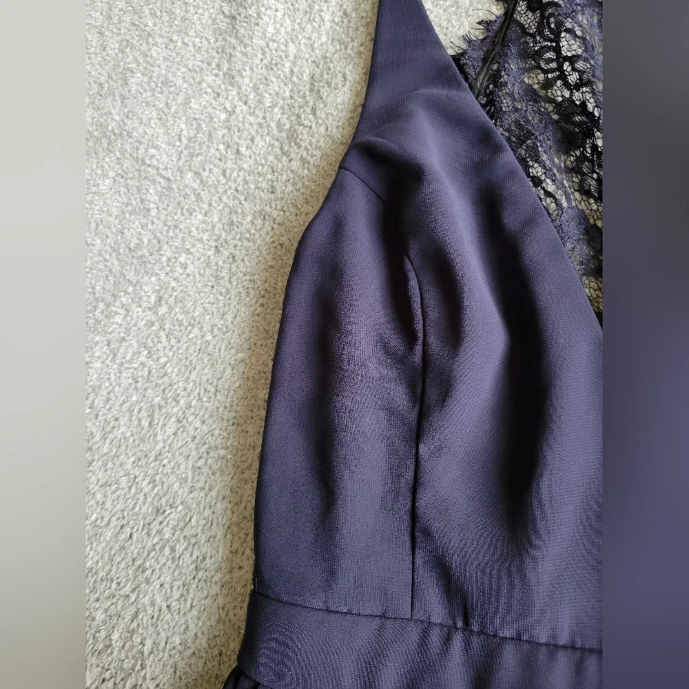 Lulus Midnight Blue Lacy Back Maxi Dress Size Med - Picture 6 of 10